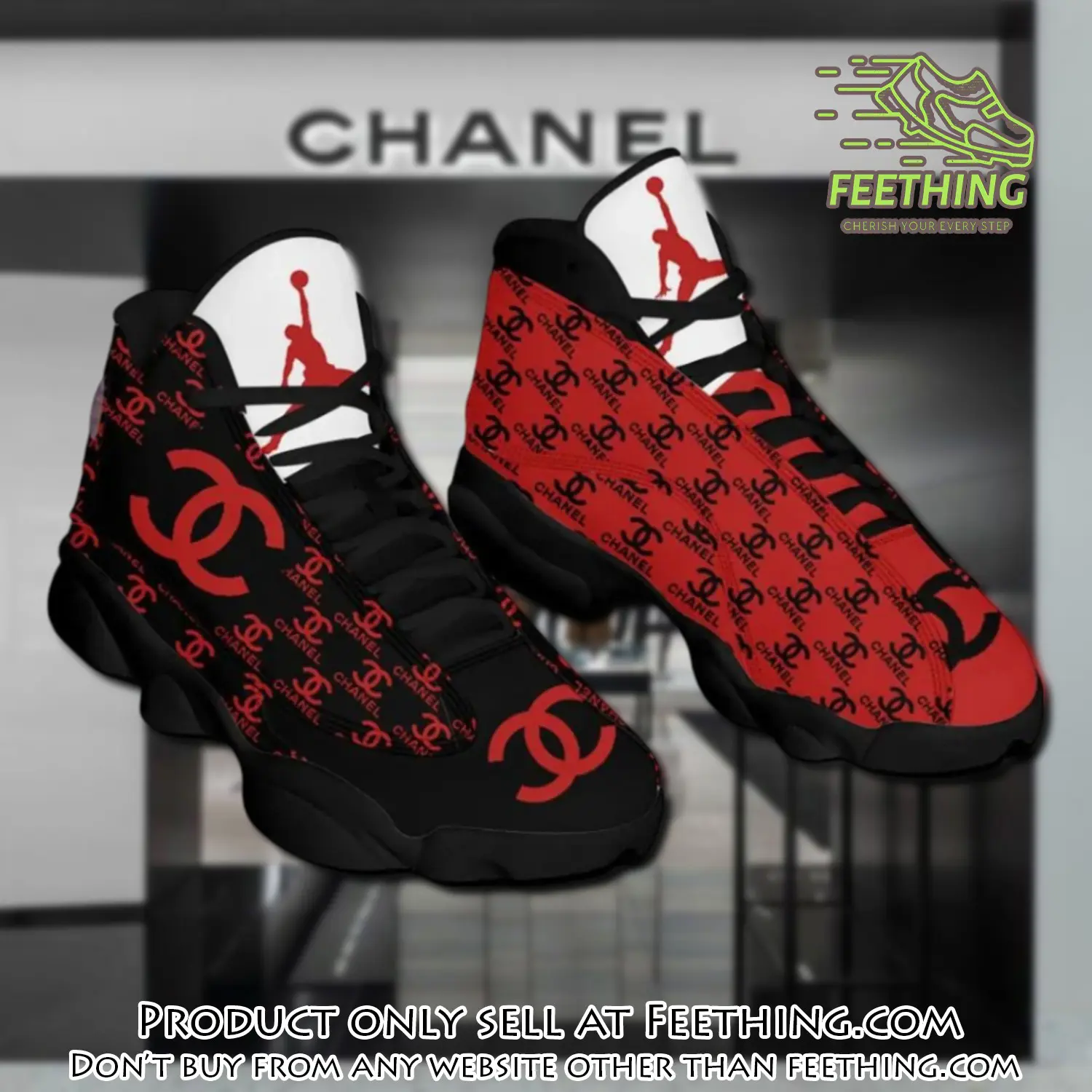 Chanel red air jordan 13 sneakers shoes chanel gifts for men women ft3056517 223